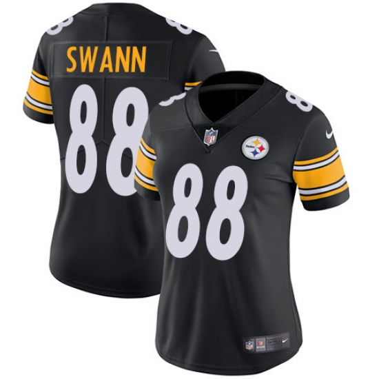 Women's Nike Pittsburgh Steelers #88 Lynn Swann Black Team Color Vapor Untouchable Limited Player NFL Jersey - Ujersey