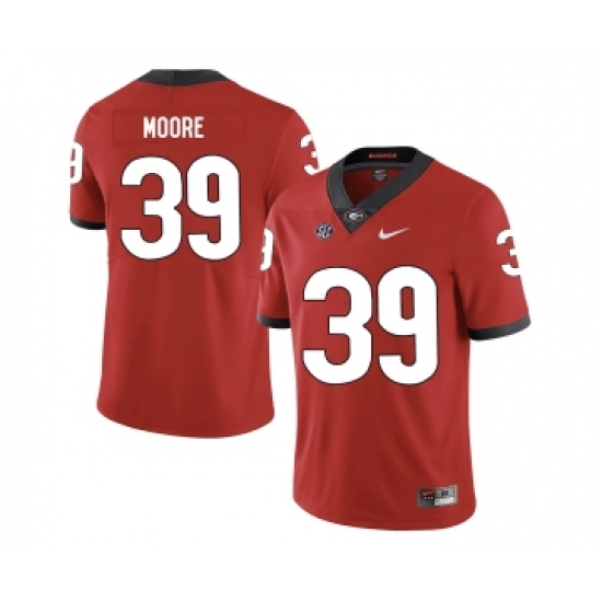 Georgia Bulldogs 39 Corey Moore Red Nike College Football Jersey - Ujersey