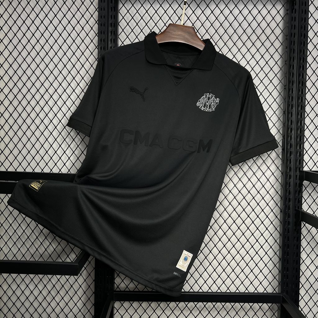 Marseille Soccer Jersey 125th Anniversary Black Custom Shirt 2024/25 - ujerseystore