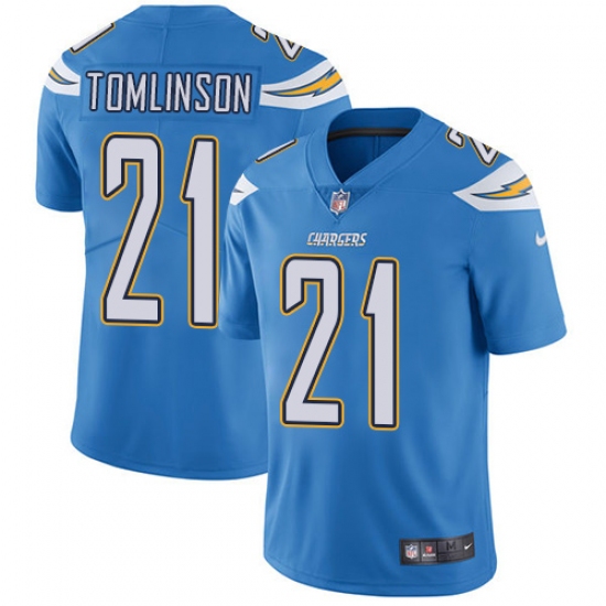 Youth Nike Los Angeles Chargers #21 LaDainian Tomlinson Electric Blue Alternate Vapor Untouchable Limited Player NFL Jersey - Ujersey