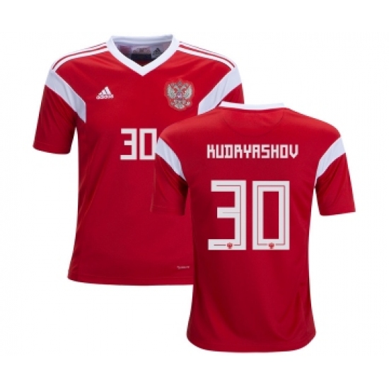 Russia #30 Kudryashov Home Kid Soccer Country Jersey