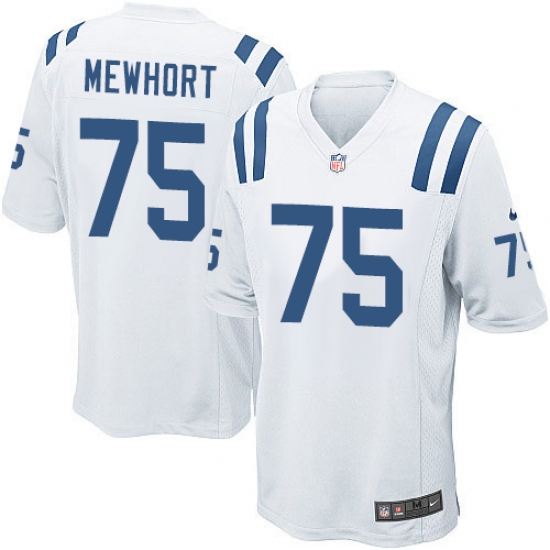 Men's Nike Indianapolis Colts #75 Jack Mewhort Game White NFL Jersey - Ujersey