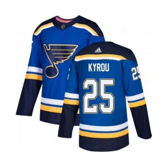 Men's St. Louis Blues #25 Jordan Kyrou Blue Home Official Adidas Jersey - Ujersey
