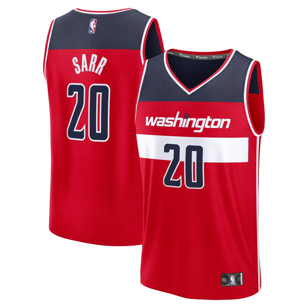 Men's Washington Wizards Alex Sarr Fanatics Red Fast Break Replica Jersey - Icon Edition - U-jersey