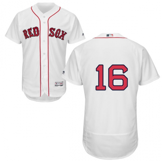 Men's Majestic Boston Red Sox #16 Andrew Benintendi White Flexbase Authentic Collection MLB Jersey - Ujersey