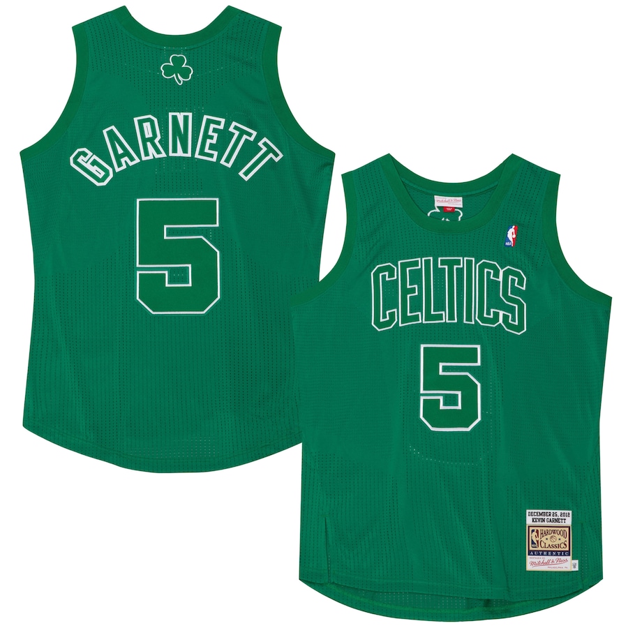 Men's Boston Celtics Kevin Garnett Mitchell & Ness Kelly Green 2012 Authentic Player Jersey - Ujersey NHL