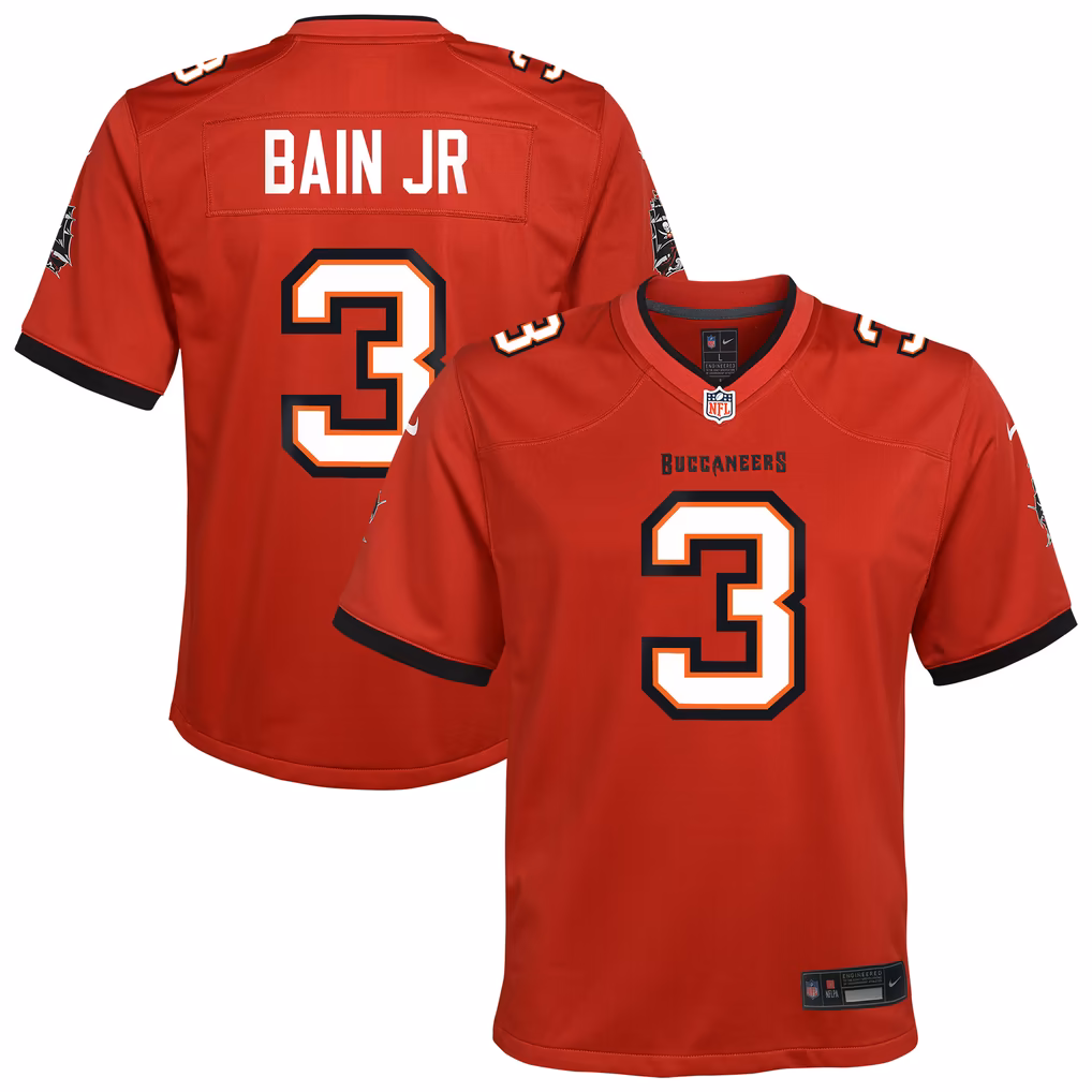 Youth Tampa Bay Buccaneers Rueben Bain Jr. Nike Red Team Game Jersey - SUjersey01