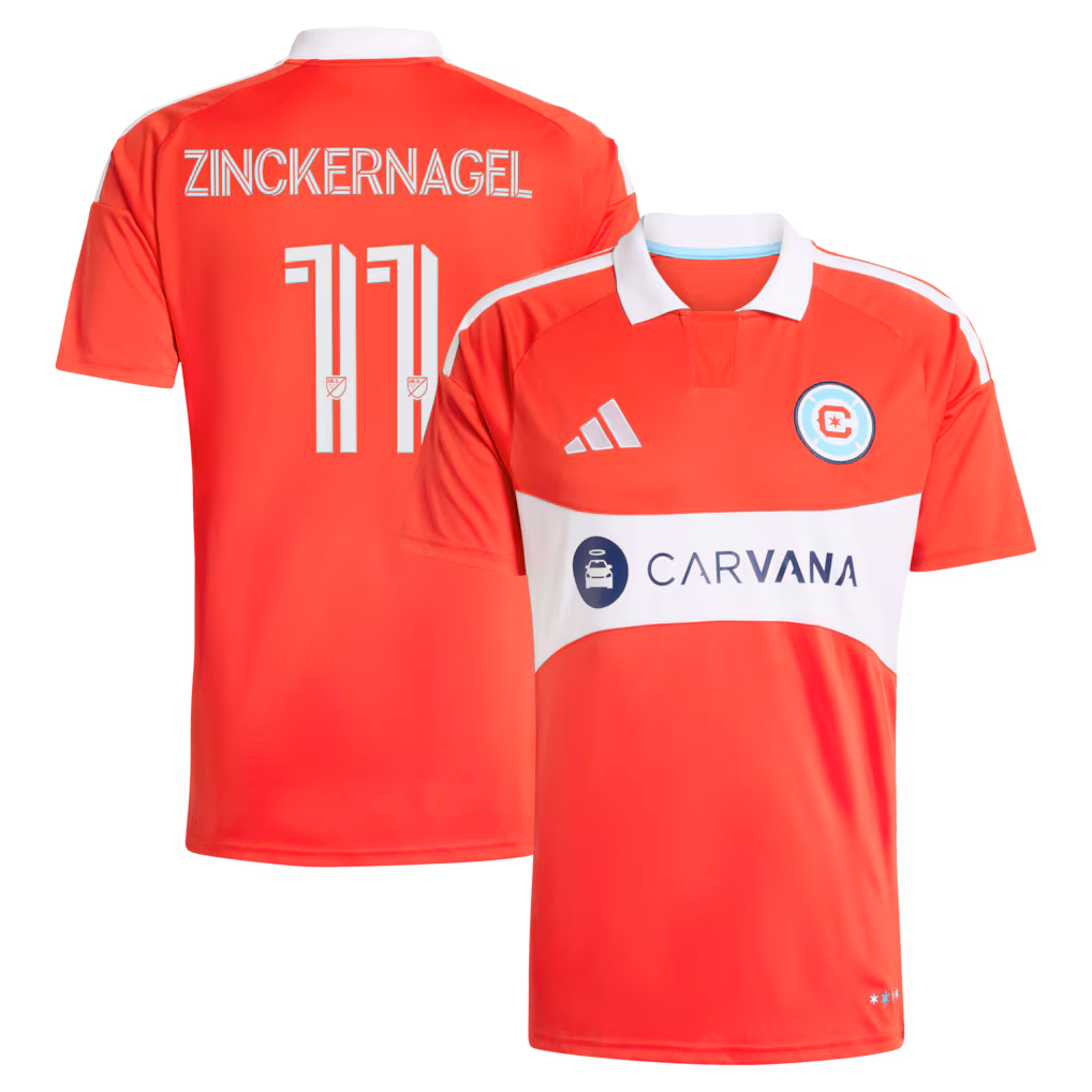 Men's Chicago Fire Philip Zinckernagel adidas Red 2026 Forever Red Replica Jersey - Ujersey NHL