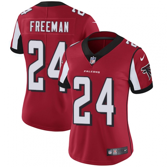 Women's Nike Atlanta Falcons #24 Devonta Freeman Red Team Color Vapor Untouchable Limited Player NFL Jersey - Ujersey