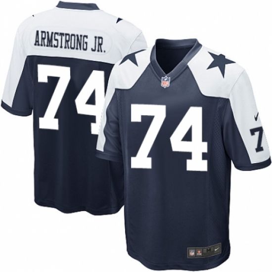Men's Nike Dallas Cowboys #74 Dorance Armstrong Jr. Game Navy Blue Throwback Alternate NFL Jersey - Ujersey