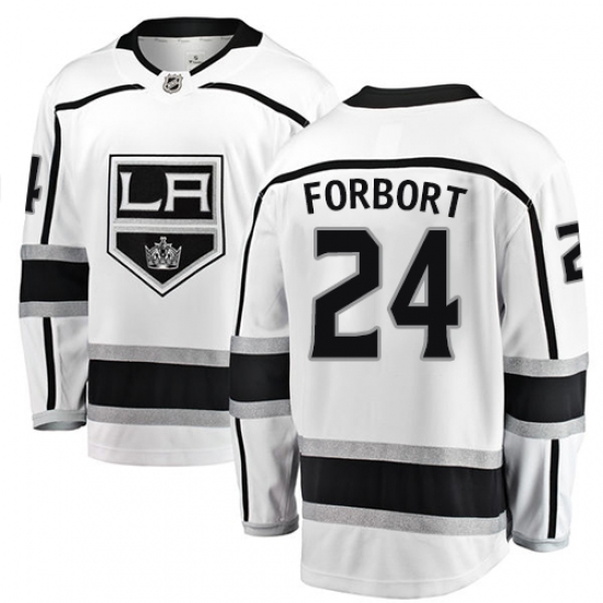 Men's Los Angeles Kings #24 Derek Forbort Authentic White Away Fanatics Branded Breakaway NHL Jersey - Ujersey