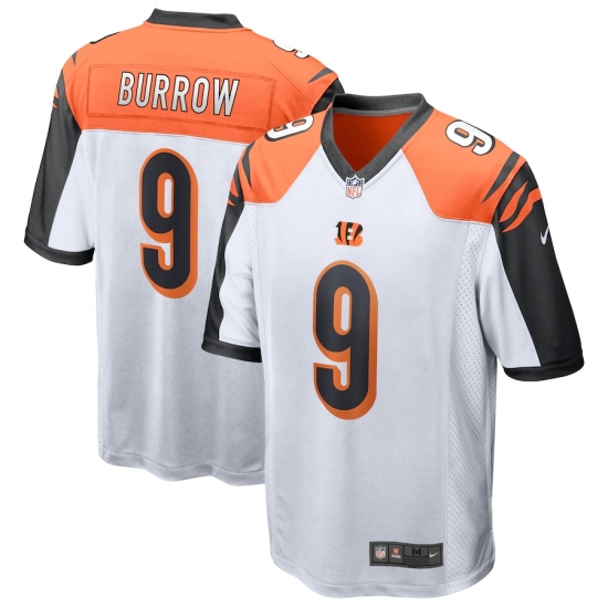 Men's Cincinnati Bengals Joe Burrow Nike White 2020 NFL Draft First Round Pick Game Jersey.webp - Ujersey