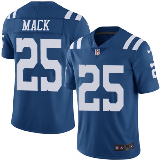 Men's Nike Indianapolis Colts #25 Marlon Mack Elite Royal Blue Rush Vapor Untouchable NFL Jersey - Ujersey