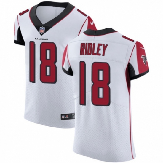 Men's Nike Atlanta Falcons #18 Calvin Ridley White Vapor Untouchable Elite Player NFL Jersey - Ujersey