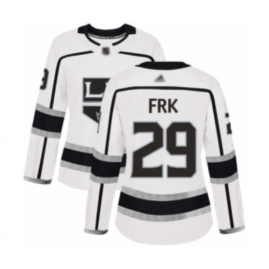 Women's Los Angeles Kings #29 Martin Frk Authentic White Away Hockey Jersey - Ujersey