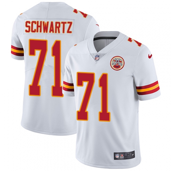 Youth Nike Kansas City Chiefs #71 Mitchell Schwartz White Vapor Untouchable Limited Player NFL Jersey - Ujersey