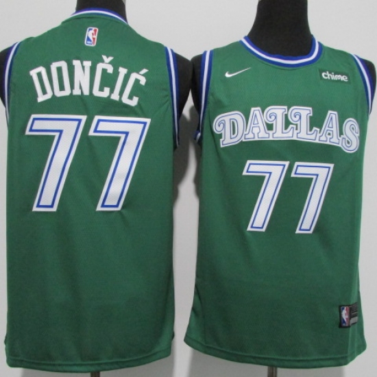Men's Dallas Mavericks #77 Luka Doncic Nike Green Swingman Player Jersey - Ujersey