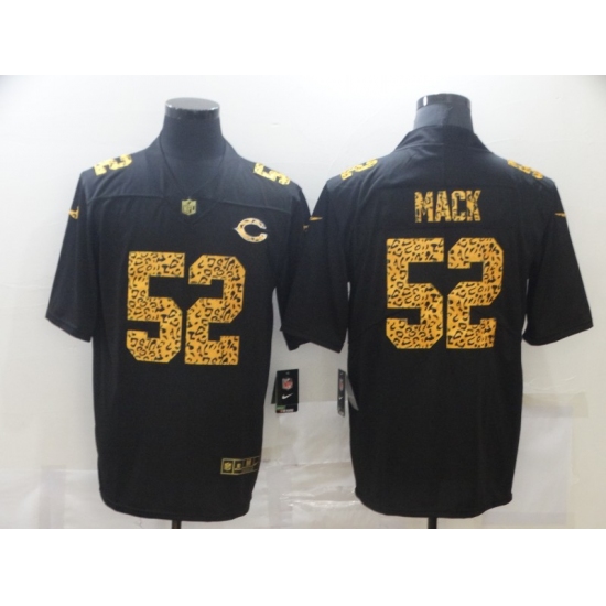 Men's Chicago Bears #52 Khalil Mack Black Nike Leopard Print Limited Jersey - Ujersey