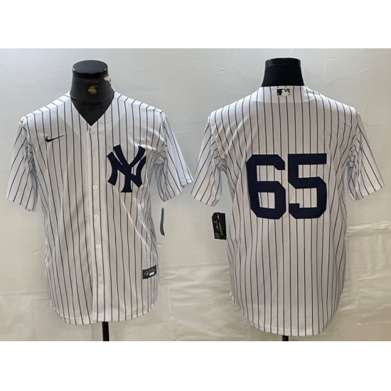 Men's New York Yankees #65 Nestor Cortes Jr No Name White Stitched Cool Base Nike Jersey - Ujersey
