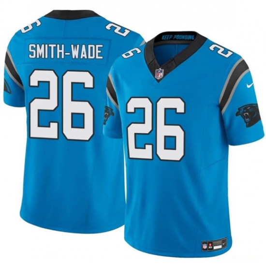 Men's Carolina Panthers #26 Chau Smith-Wade Blue 2025 F.U.S.E. Vapor Limited Football Stitched Jersey - Ujersey