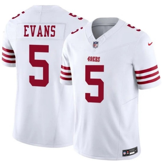 Men's San Francisco 49ers #5 Mike Evans White 2026 F.U.S.E. Vapor Untouchable Limited Football Stitched Jersey - Ujersey
