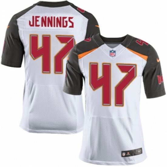 Men's Nike Tampa Bay Buccaneers #47 John Lynch Elite White NFL Jersey - Ujersey