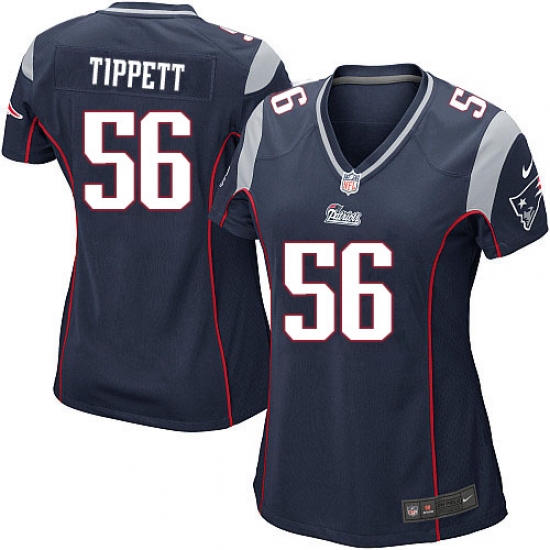 Women's Nike New England Patriots #56 Andre Tippett Game Navy Blue Team Color NFL Jersey - Ujersey