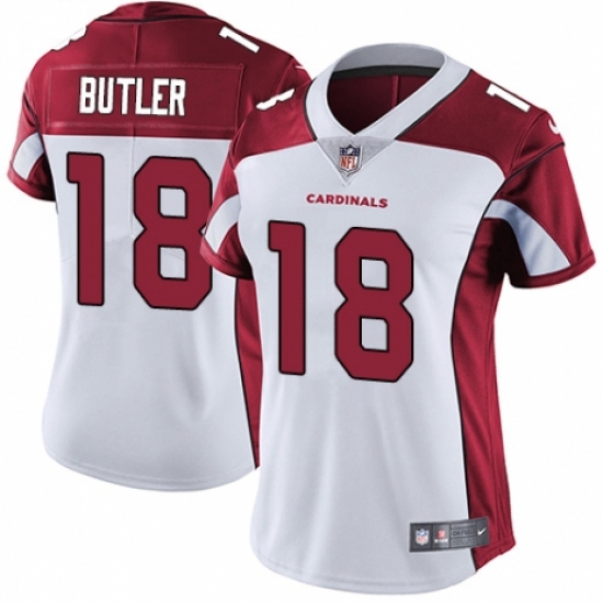 Women's Nike Arizona Cardinals #18 Brice Butler White Vapor Untouchable Limited Player NFL Jersey - Ujersey