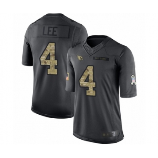 Youth Arizona Cardinals #4 Andy Lee Limited Black 2016 Salute to Service Football Jersey - Ujersey