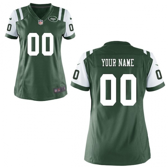 Women's New York Jets Nike Green Custom Game Jersey - Ujersey
