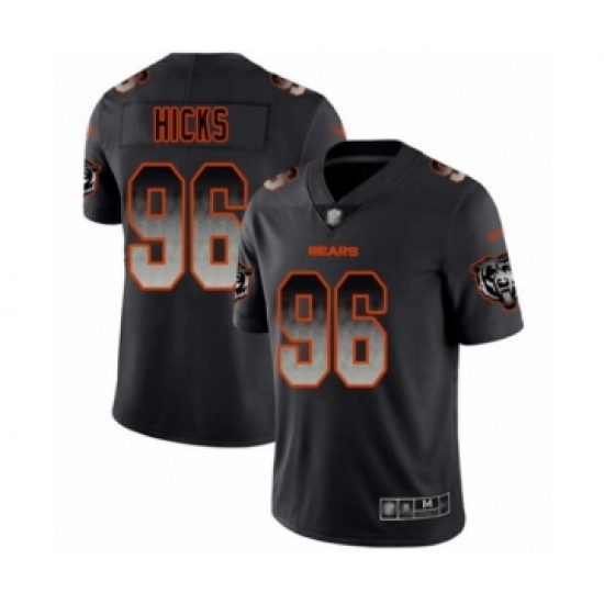 Men's Chicago Bears #96 Akiem Hicks Limited Black Smoke Fashion Football Jersey - Ujersey