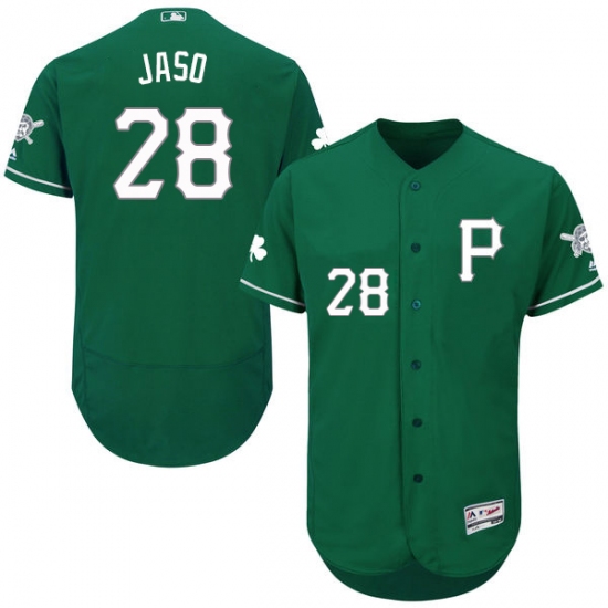 Men's Majestic Pittsburgh Pirates #28 John Jaso Green Celtic Flexbase Authentic Collection MLB Jersey - Ujersey