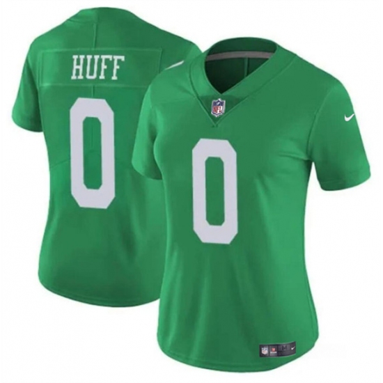 Women's Philadelphia Eagles #0 Bryce Huff Green Vapor Untouchable Throwback Limited Football Stitched Jersey(Run Small) - Ujersey