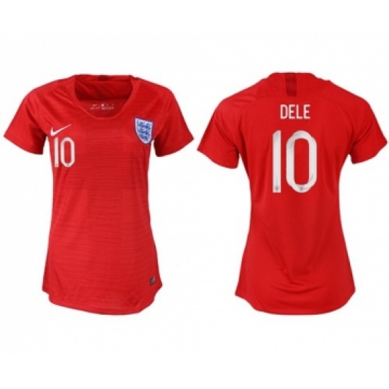 Women's England #10 Dele Away Soccer Country Jersey