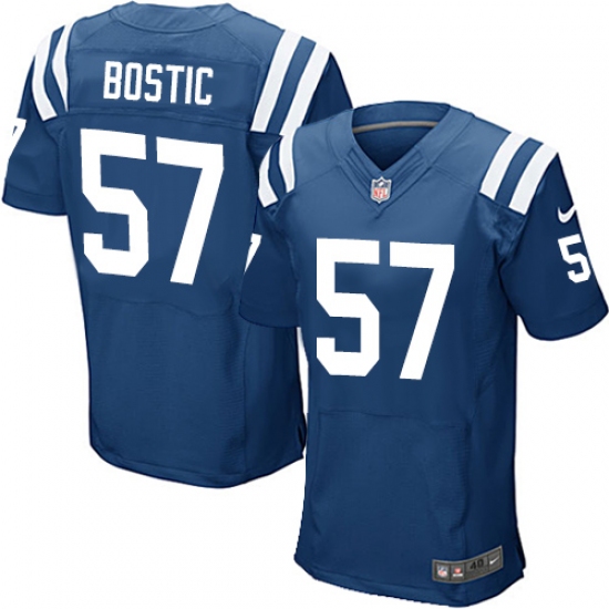 Men's Nike Indianapolis Colts #57 Jon Bostic Elite Royal Blue Team Color NFL Jersey - Ujersey