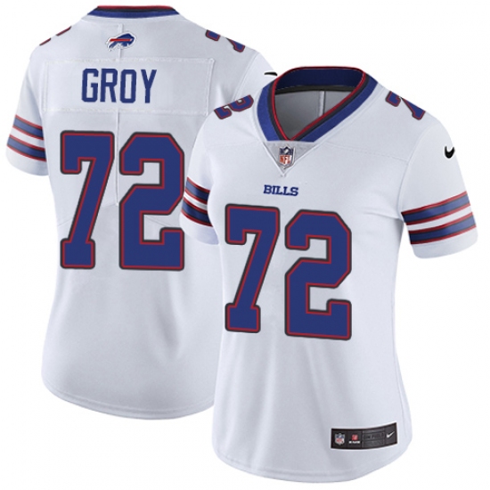 Women's Nike Buffalo Bills #72 Ryan Groy White Vapor Untouchable Limited Player NFL Jersey - Ujersey