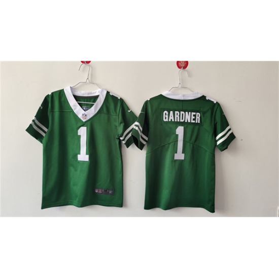 Women's New York Jets #1 Ahmad Sauce Green Vapor Football Stitched Jersey(Run Small) - Ujersey