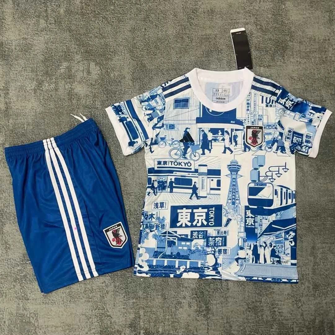 Japan Soccer Jersey Tyoko Special Edition Kids Kit Jersey+Shorts 2025 - Ujersey NHL