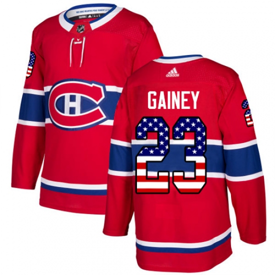 Men's Adidas Montreal Canadiens #23 Bob Gainey Authentic Red USA Flag Fashion NHL Jersey - Ujersey