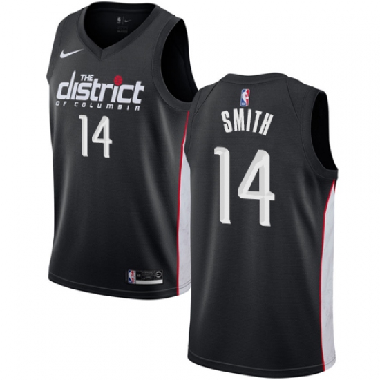 Men's Nike Washington Wizards #14 Jason Smith Swingman Black NBA Jersey - City Edition - Ujersey