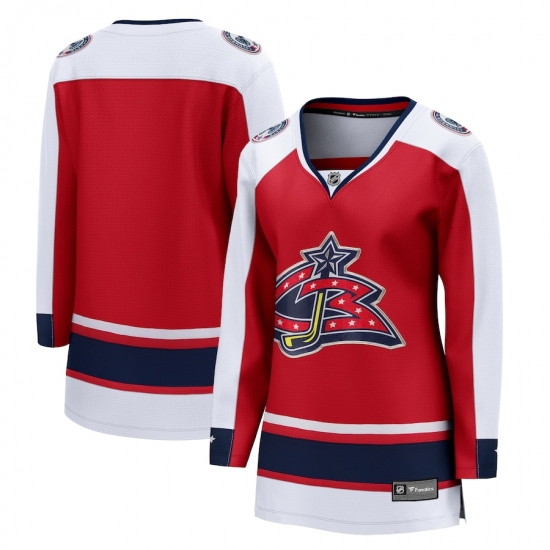 Women's Columbus Blue Jackets Fanatics Branded Blank Red 2020-21 Special Edition Breakaway Jersey - Ujersey