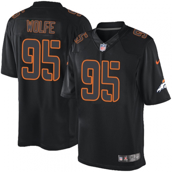 Men's Nike Denver Broncos #95 Derek Wolfe Limited Black Impact NFL Jersey - Ujersey
