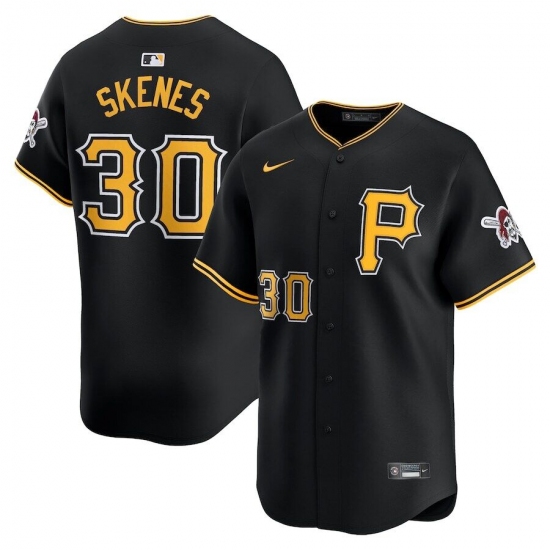 Men's Pittsburgh Pirates #30 Paul Skenes Nike Black Alt Limited Baseball Jersey - Ujersey