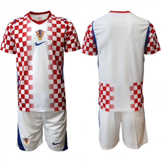Men's Croatia Custom White 2026 World Cup Home Soccer Jersey Suit - Ujersey