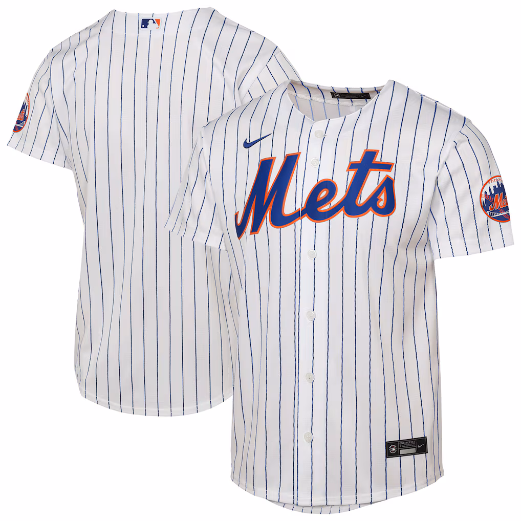 Youth New York Mets Nike White Home Stadium Jersey - ujerseystore
