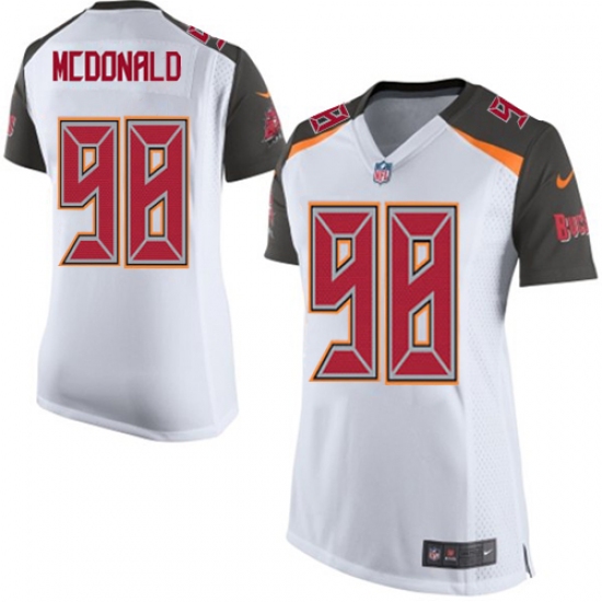 Women's Nike Tampa Bay Buccaneers #98 Clinton McDonald Game White NFL Jersey
