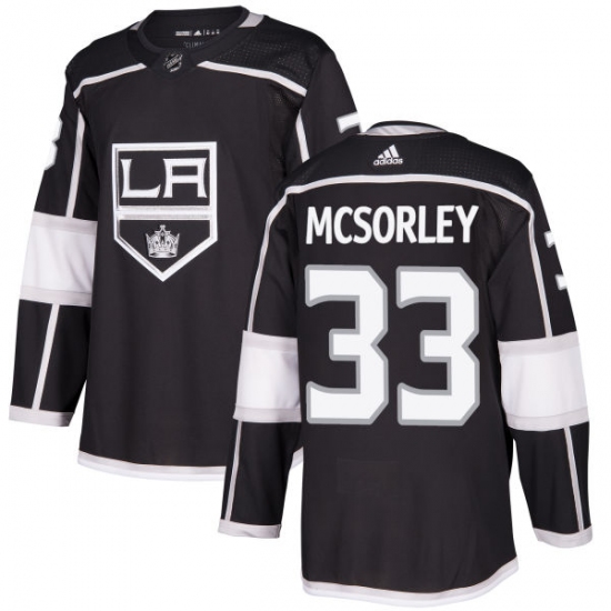 Men's Adidas Los Angeles Kings #33 Marty Mcsorley Premier Black Home NHL Jersey - Ujersey