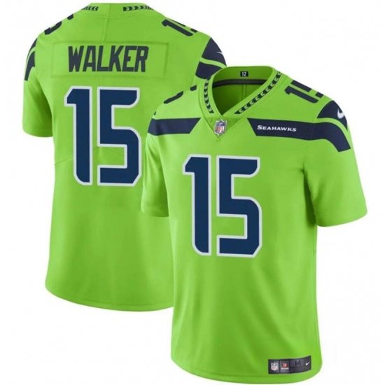 Men's Seattle Seahawks #15 P.J. Walker Green Vapor Limited Football Stitched Jersey - Ujersey