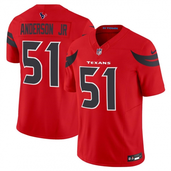 Men's Houston Texans #51 Will Anderson Jr. Red 2024 Alternate Vapor F.U.S.E. Limited Football Stitched Jersey - Ujersey