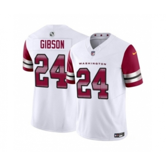 Men's Nike Washington Commanders #24 Antonio Gibson White 2023 F.U.S.E. Vapor Limited Football Stitched Jersey - Ujersey
